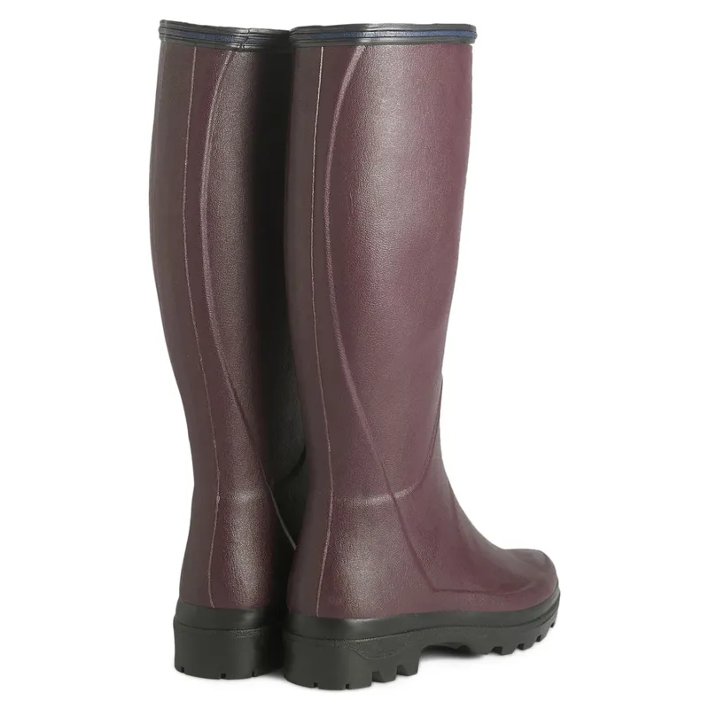 Le Chameau Giverny Jersey Lined Wellington in Cherry-2